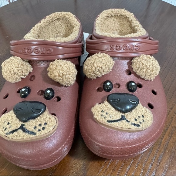 Crocs Classic Lined Bear Clog Kids Size J5 Women’s 6-6.5 Super Cute NWT - Picture 4 of 10